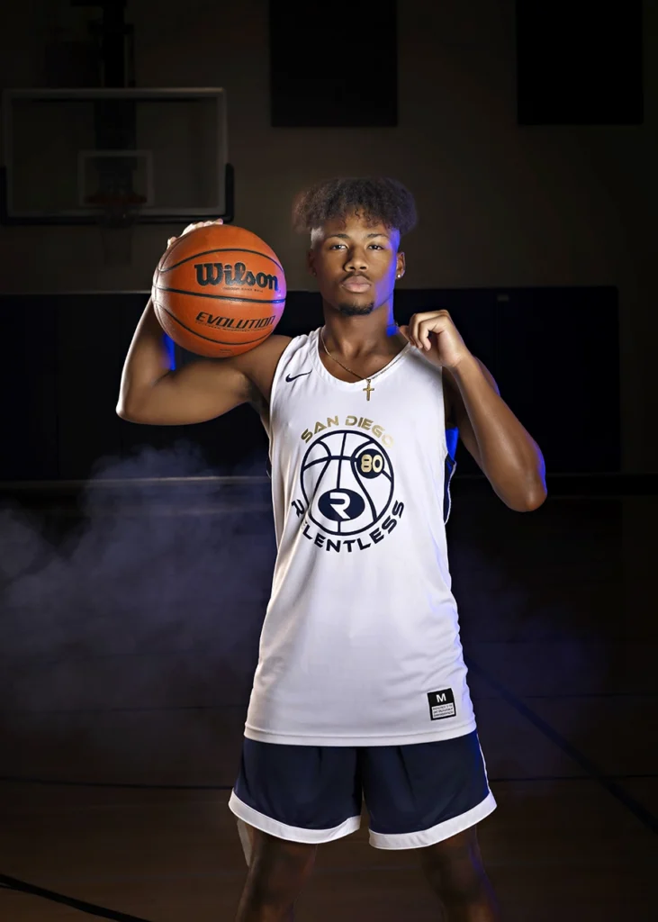 Sports Rock Media Photography: Serious basketball player ready to play.